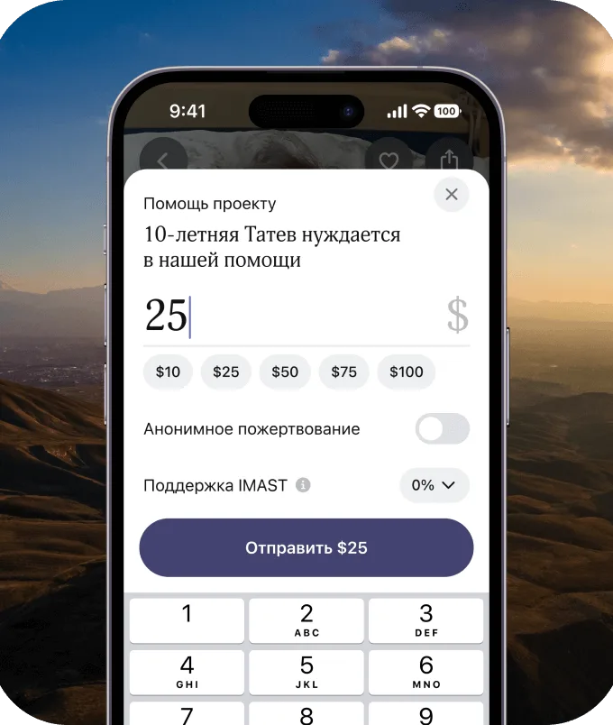 Шаг 2. Введите сумму пожертвования